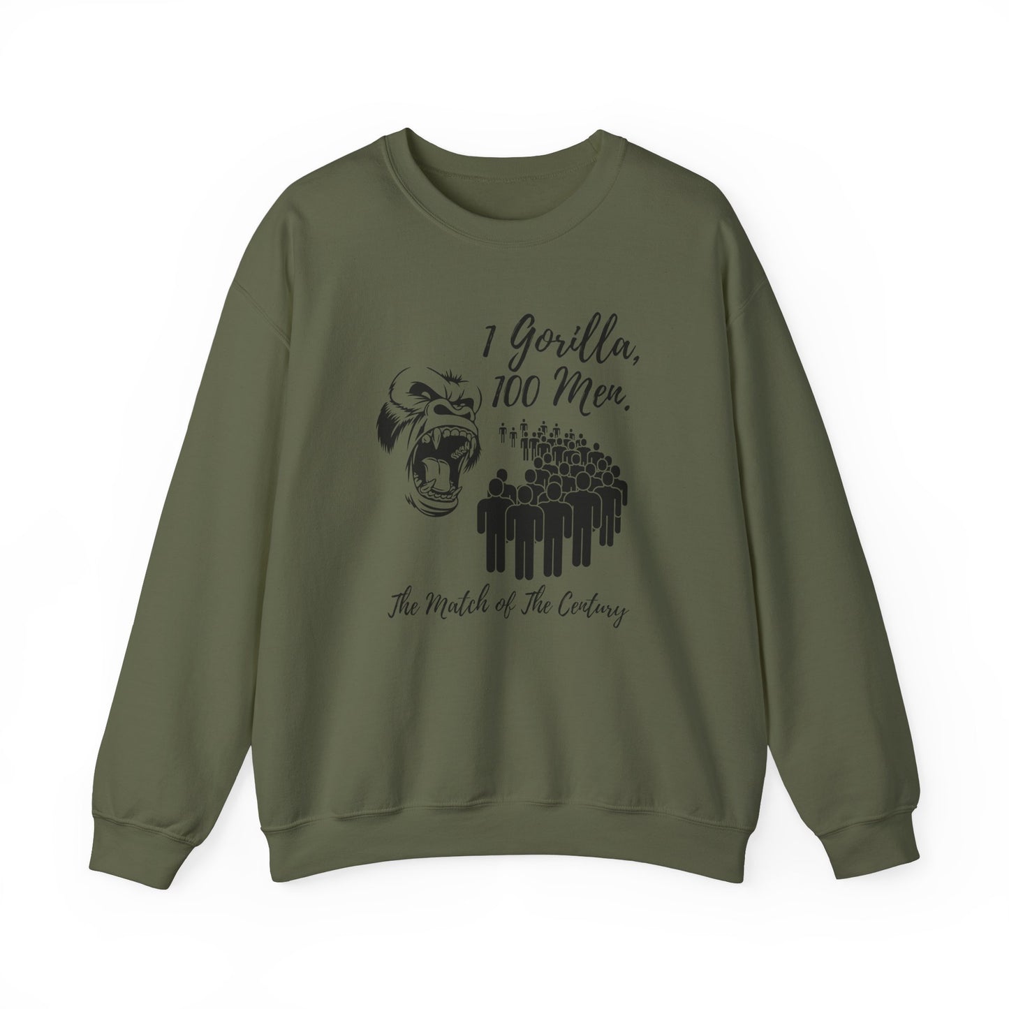 100 Men vs 1 Gorilla - Match of the Century Sweatshirt