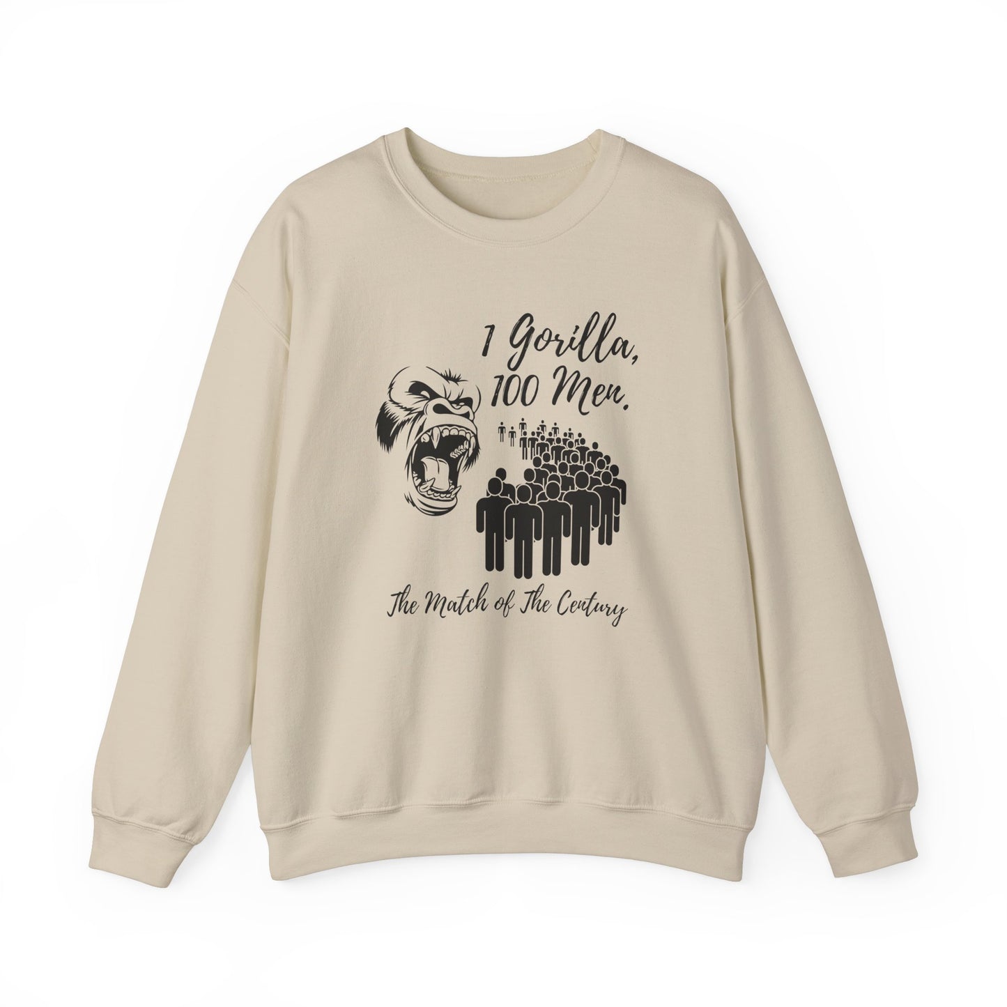 100 Men vs 1 Gorilla - Match of the Century Sweatshirt