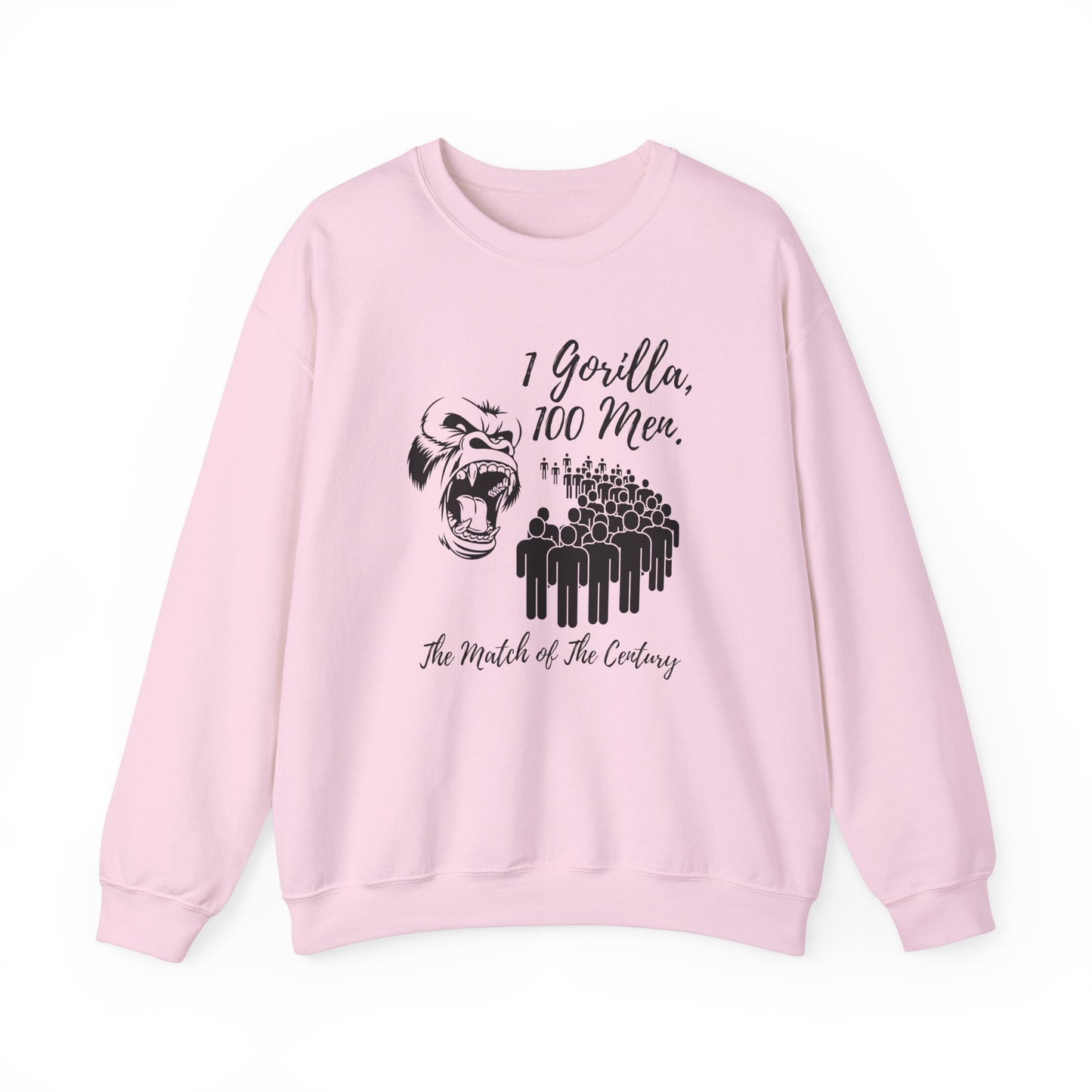 100 Men vs 1 Gorilla - Match of the Century Sweatshirt