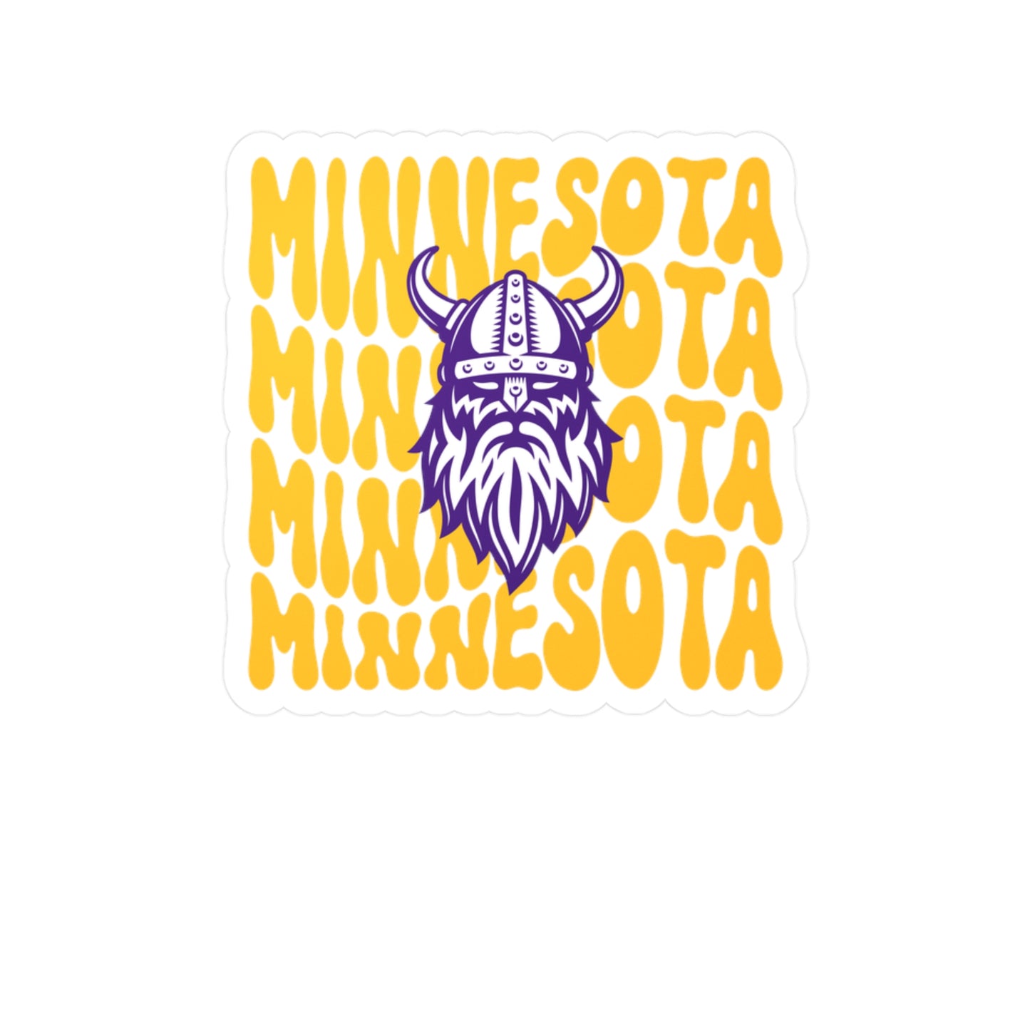 Minnesota Script Viking Decal
