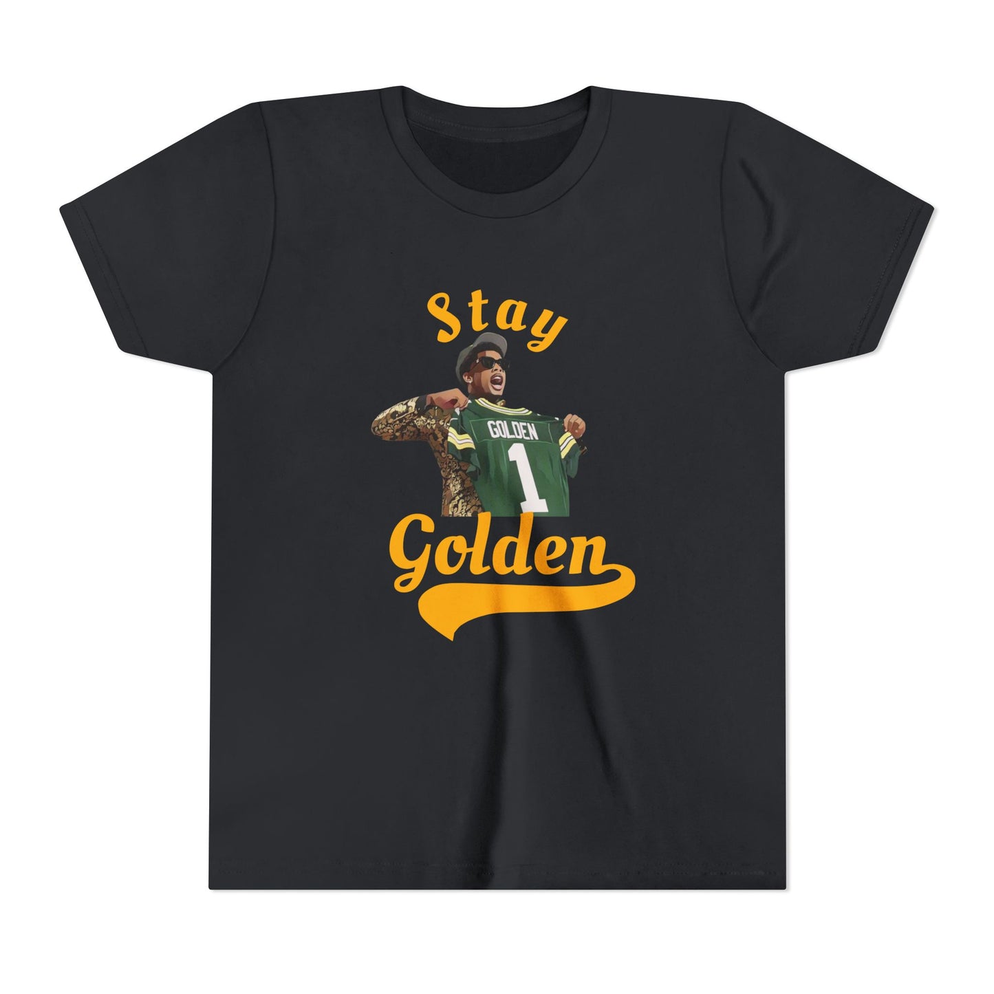 Stay Golden - Green Bay Packers - Matthew Golden - Youth Short Sleeve Tee