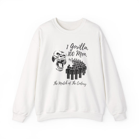 100 Men vs 1 Gorilla - Match of the Century Sweatshirt