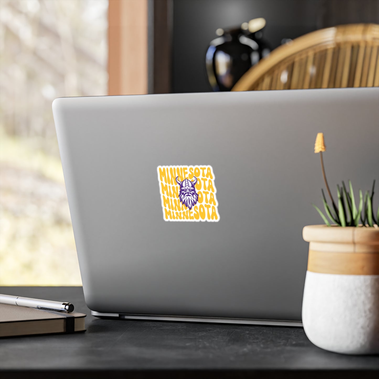 Minnesota Script Viking Decal
