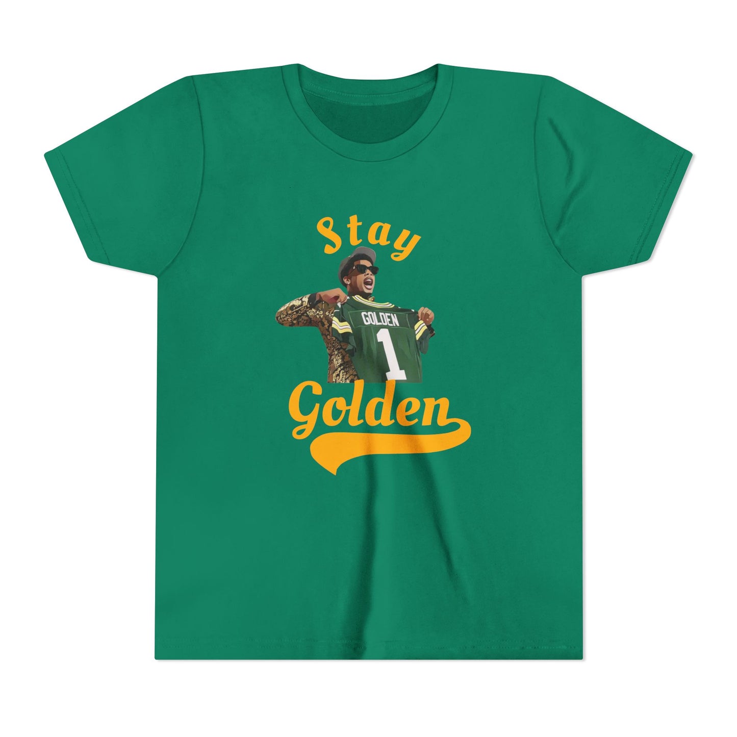 Stay Golden - Green Bay Packers - Matthew Golden - Youth Short Sleeve Tee