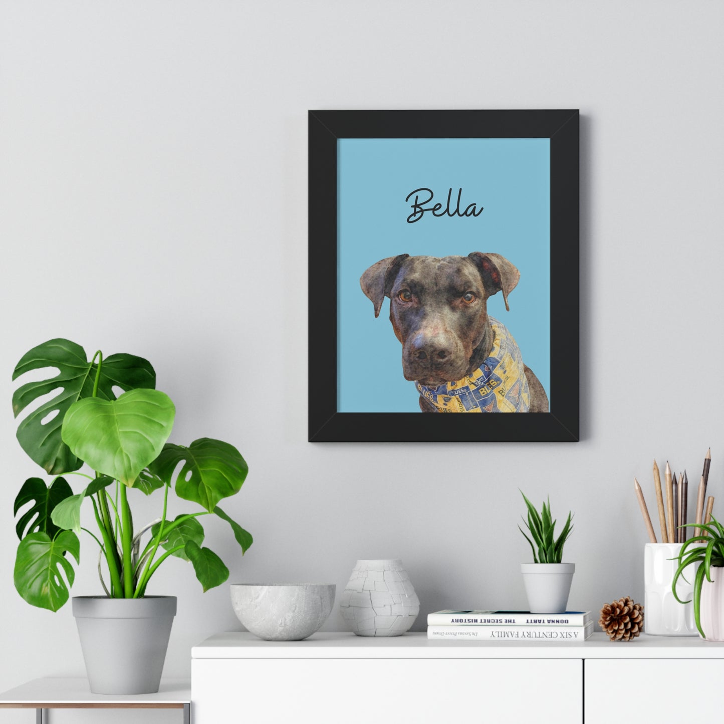 Custom Pet Portrait - Pet Photo + Name